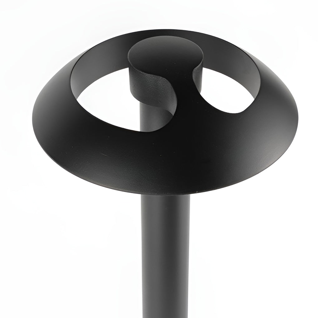 Mushroom Shaped LED Waterproof Black Modern Outdoor Lawn Light Path Lights-Lighom
