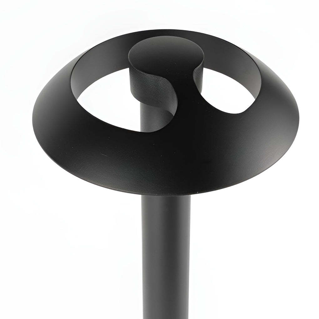 Mushroom Shaped LED Waterproof Black Modern Outdoor Lawn Light Path Lights-Lighom