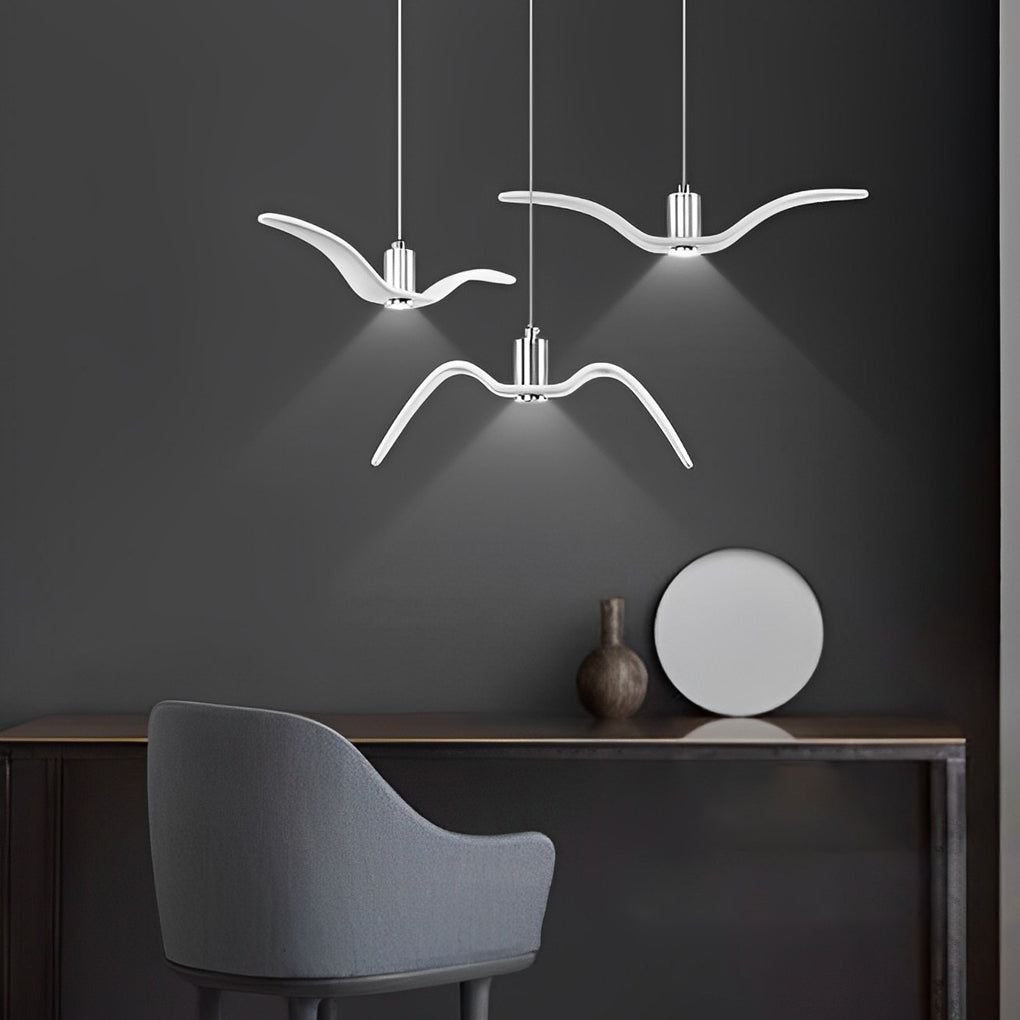 Ceramic Seagull LED Nordic Hanging Chandelier