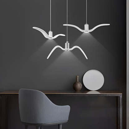Ceramic Seagull LED Nordic Hanging Chandelier