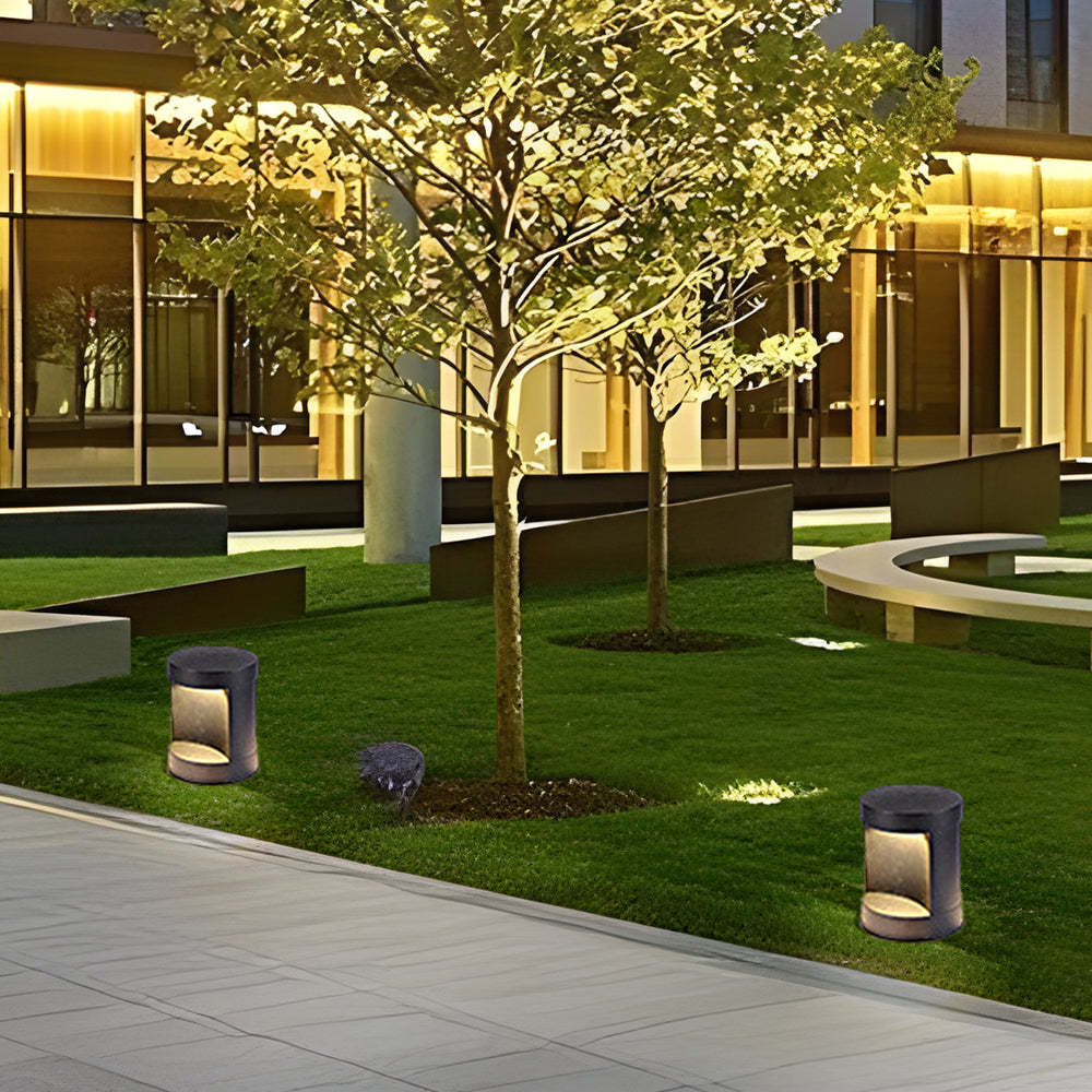 Cylindrical Outdoor Lawn Courtyard Lamp Waterproof LED Landscape Lighting-Lighom