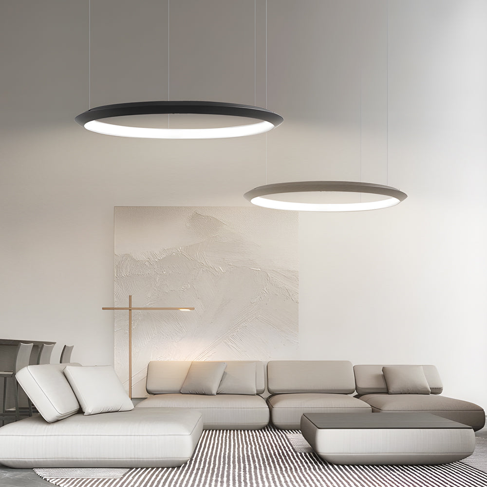 Black Ring LED Chandelier Pendant
