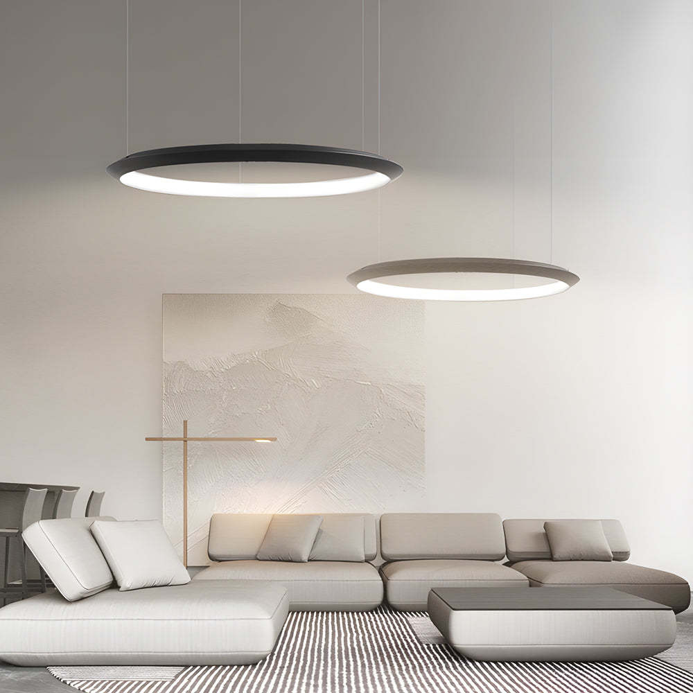 Black Ring LED Chandelier Pendant