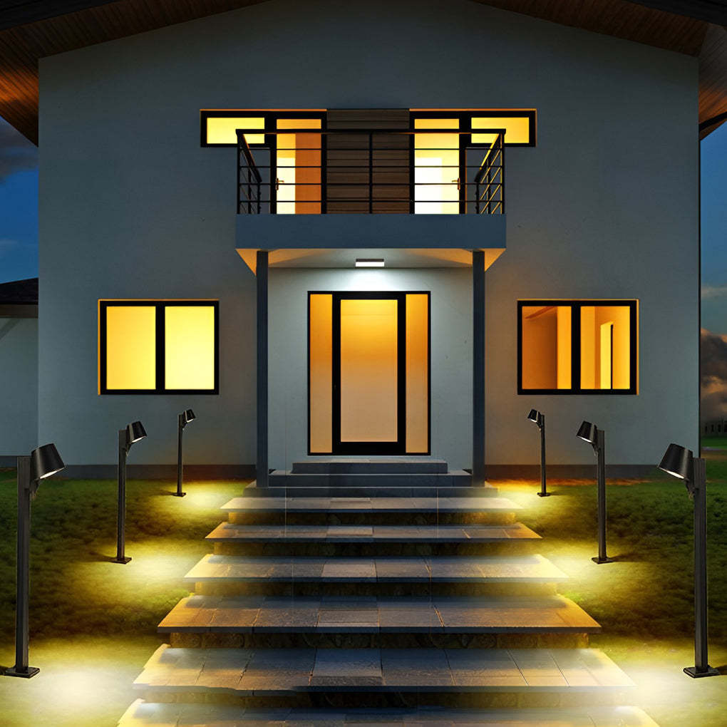 Minimalist Waterproof LED 10w Black Modern Outdoor Pathway Lights-Lighom
