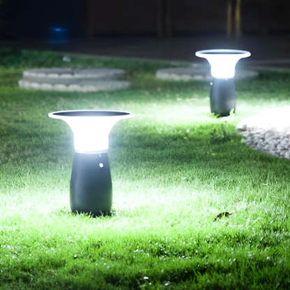 Efficient 3.5W Modern Black Solar LED Downlight Path Light