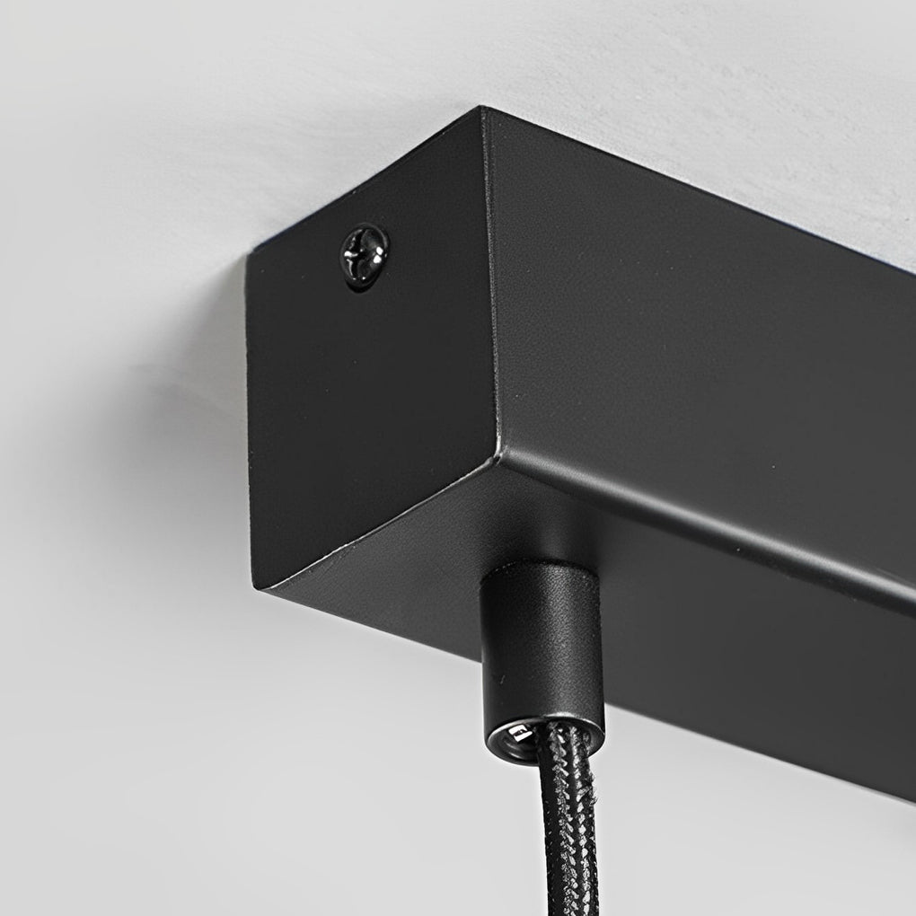 30" Rectangular Modern Black Vintage Pendant