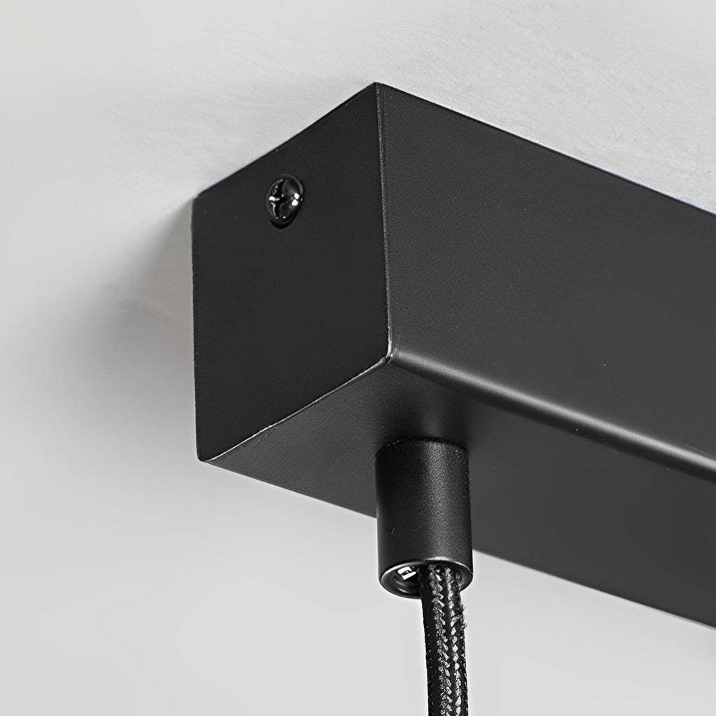 30" Rectangular Modern Black Vintage Pendant