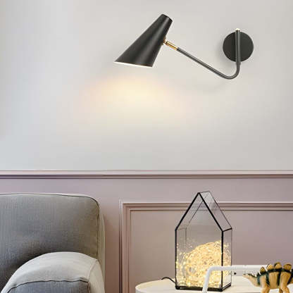 Modern Hoxton Hanging Wall Sconce with Conical Shade - 1-Light-Lighom