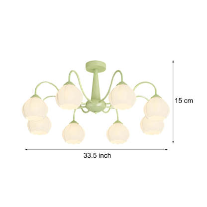 8-Flower Bell Orchid Modern Ceiling Light