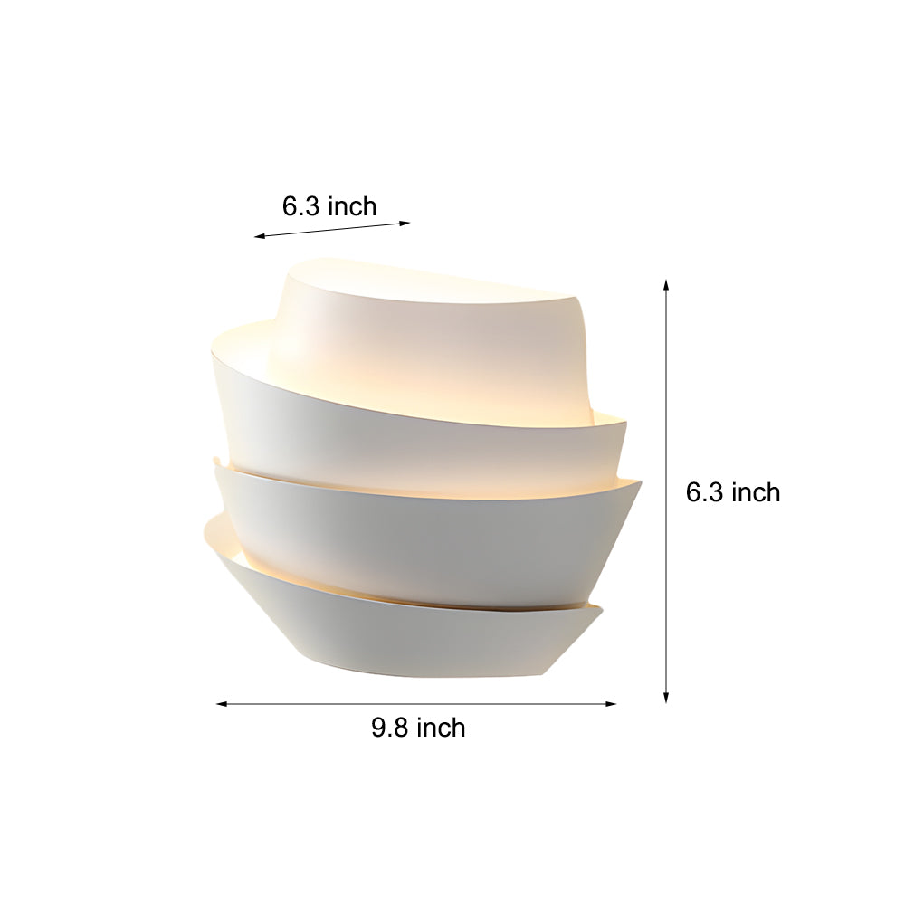 Minimalist Half-Cylinder Iron 2-Light White Wall Sconce