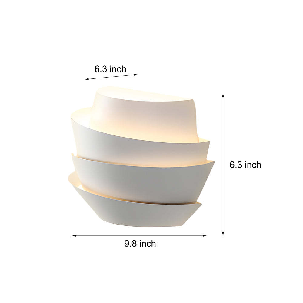 Minimalist Half-Cylinder Iron 2-Light White Wall Sconce