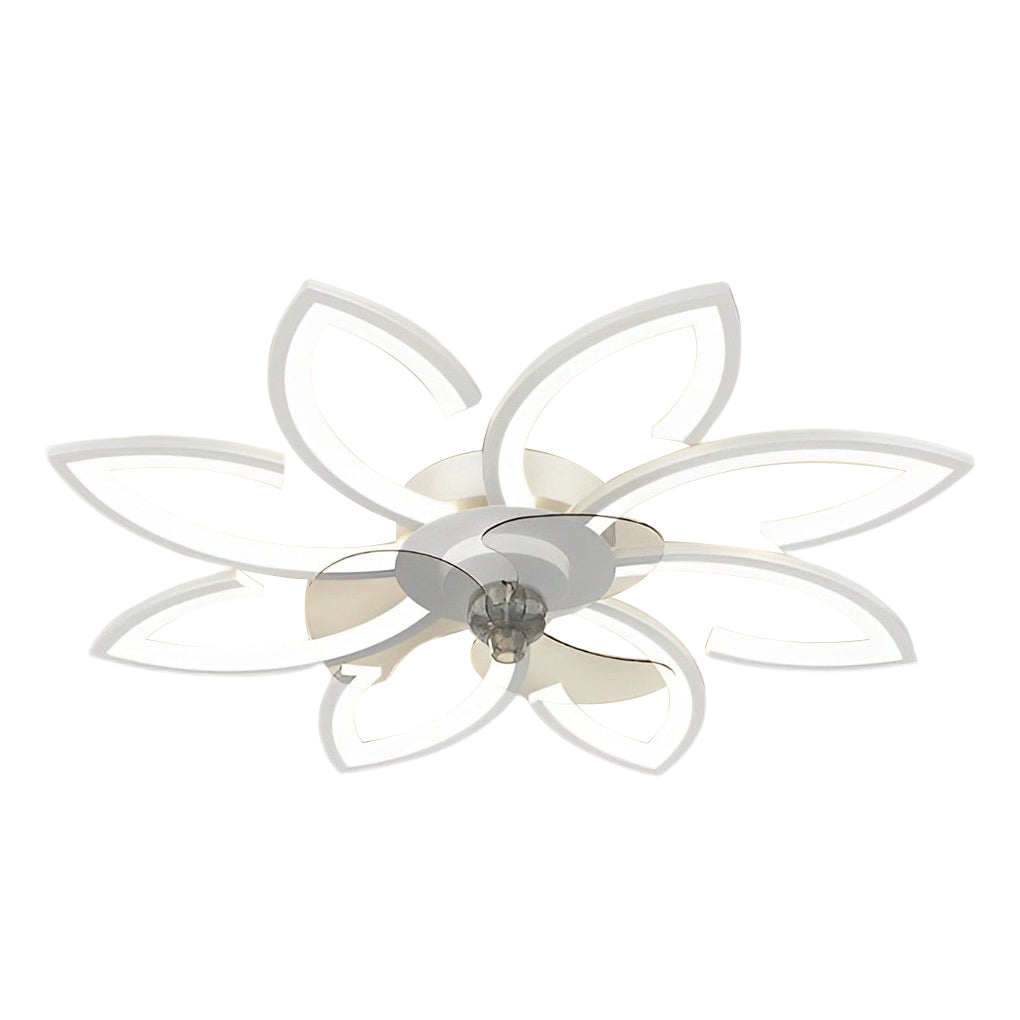 Flower Smart Silent Dimming LED Modern Fan