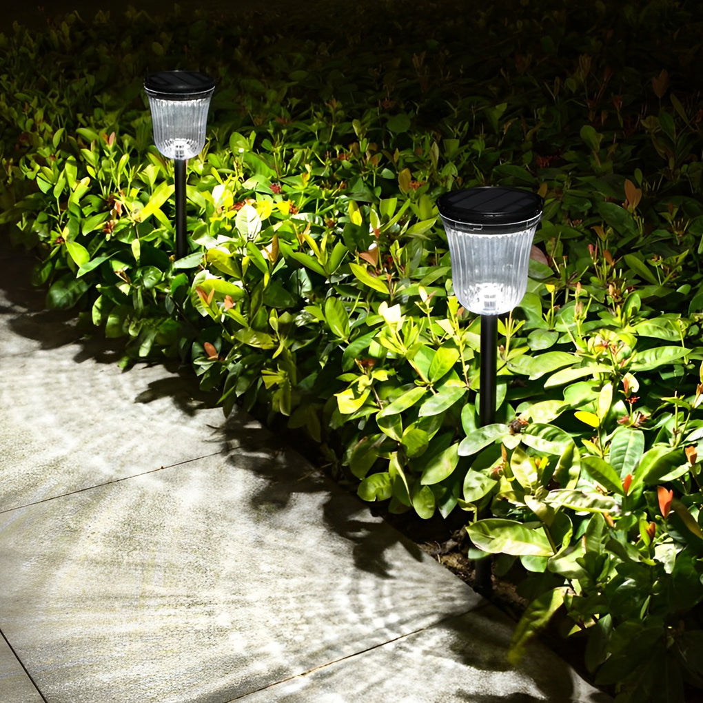 Round Smart Motion Sensor Solar Lawn Light 2-Pack