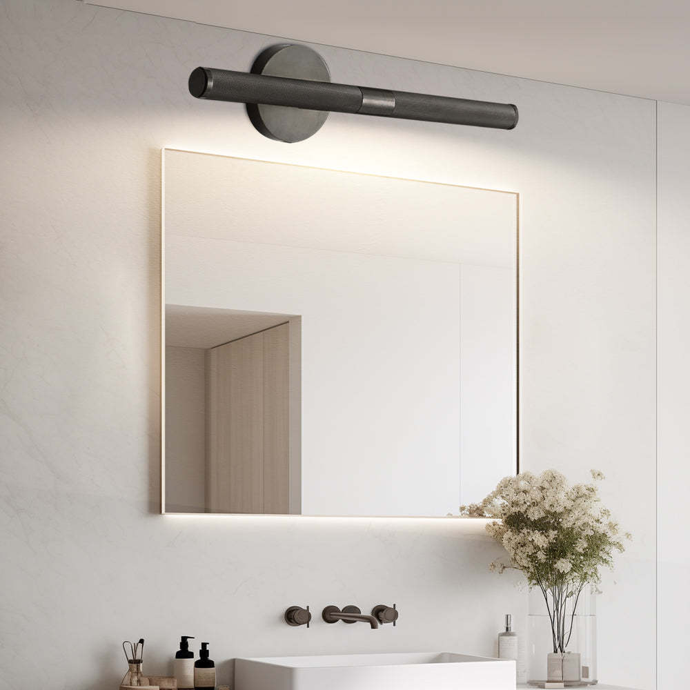 Modern Knurled LED Bathroom Vanity Light Swivel Head