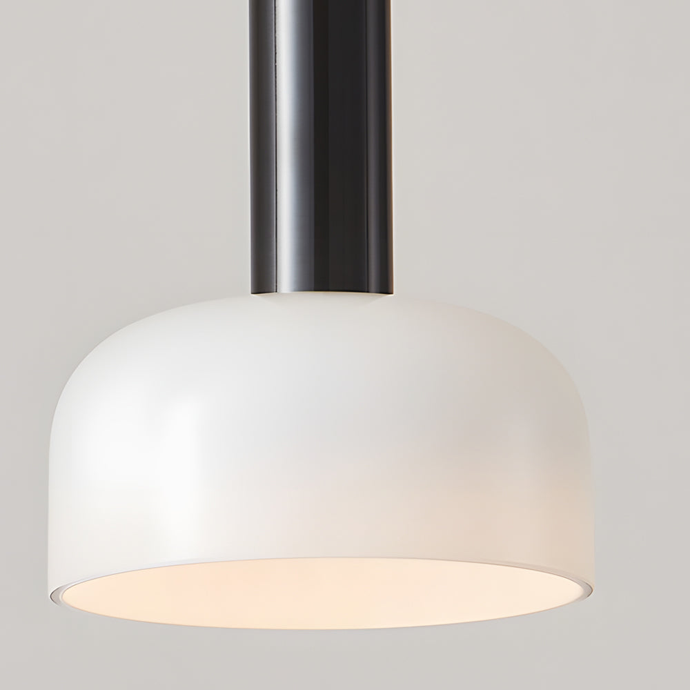 Bronze glass copper metal bowl tube pendant lighting - modern