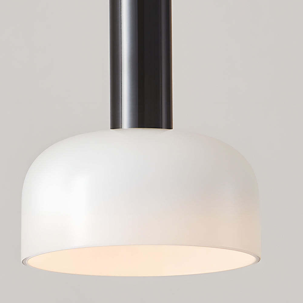 Bronze glass copper metal bowl tube pendant lighting - modern