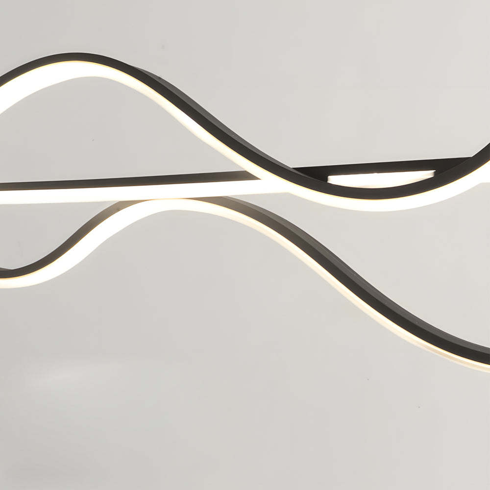Sleek Wave Modern Pendant Light Dimmable LED