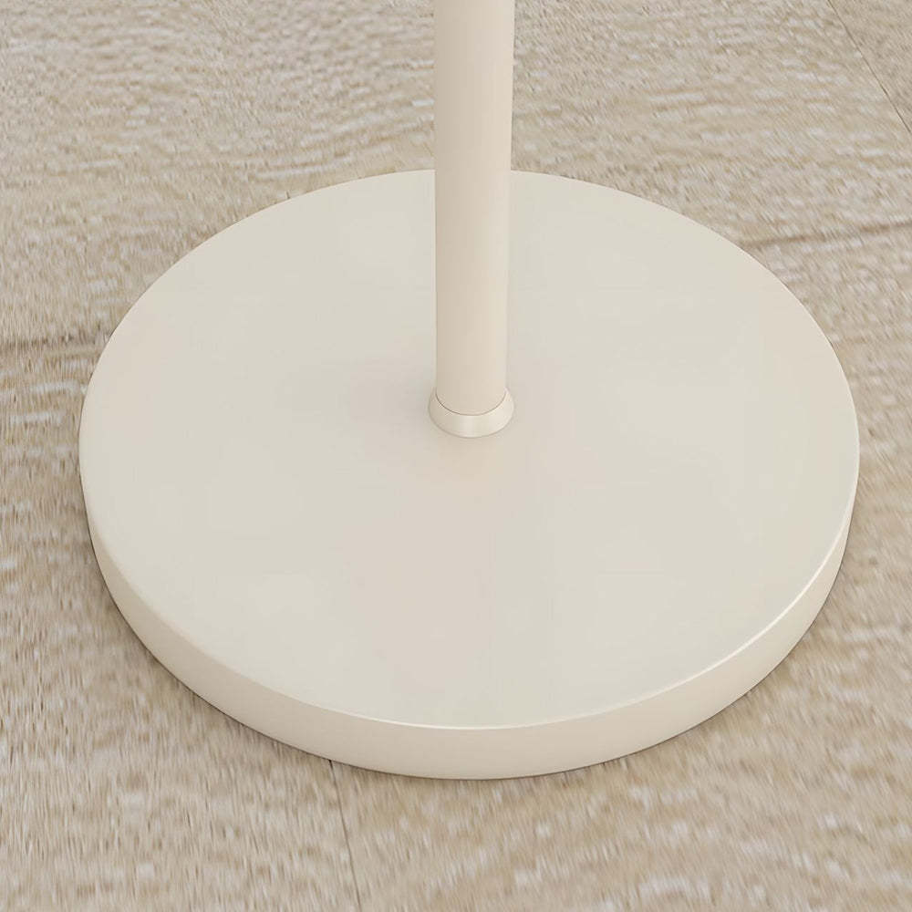 White Task Chrome Arc Floor Lamp with Dome Shade-Lighom