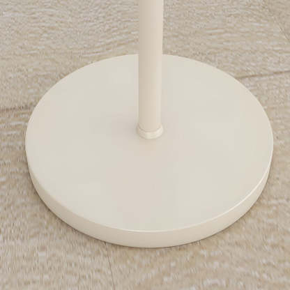 White Task Chrome Arc Floor Lamp with Dome Shade-Lighom