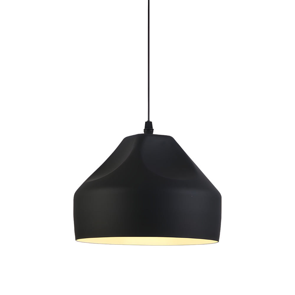 Pleat Box LED Black White Aluminum Pendant Light