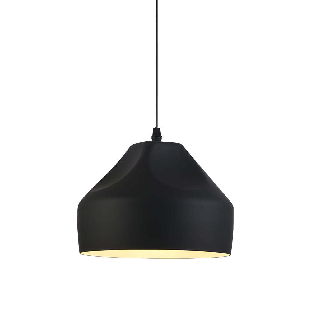 Pleat Box LED Black White Aluminum Pendant Light