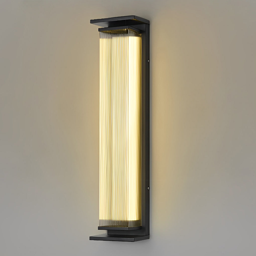 Creative Strip Waterproof Black Modern LED Wall Lamp Outdoor Wall Lights-Lighom