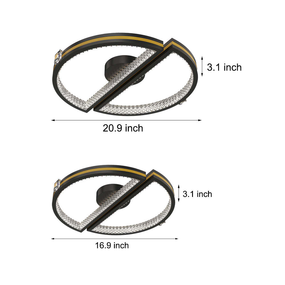 Semicircle Round Dimmable Modern LED Ceiling Light