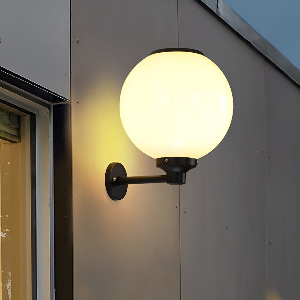 Lighom industrial 3-step round synthetic outdoor wall lighting — 10.6" H x 7.9" Dia / Set of 2