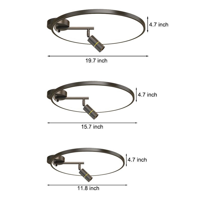 Circular 3-Step Dimming Modern Ceiling Lamp