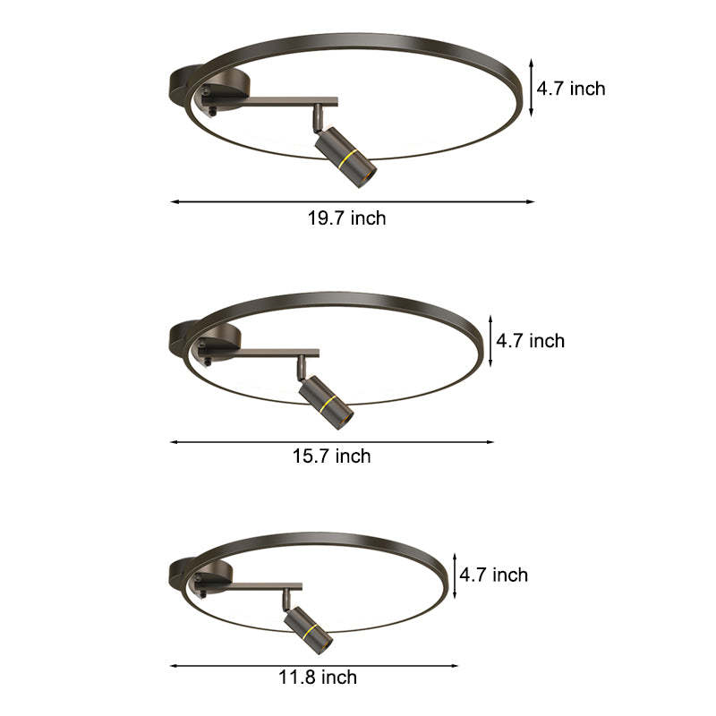 Circular 3-Step Dimming Modern Ceiling Lamp