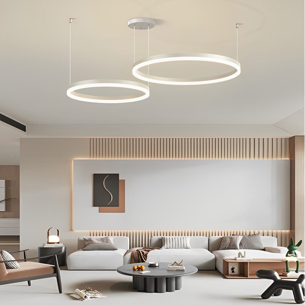 Circular Rings Dimmable LED Modern Chandelier