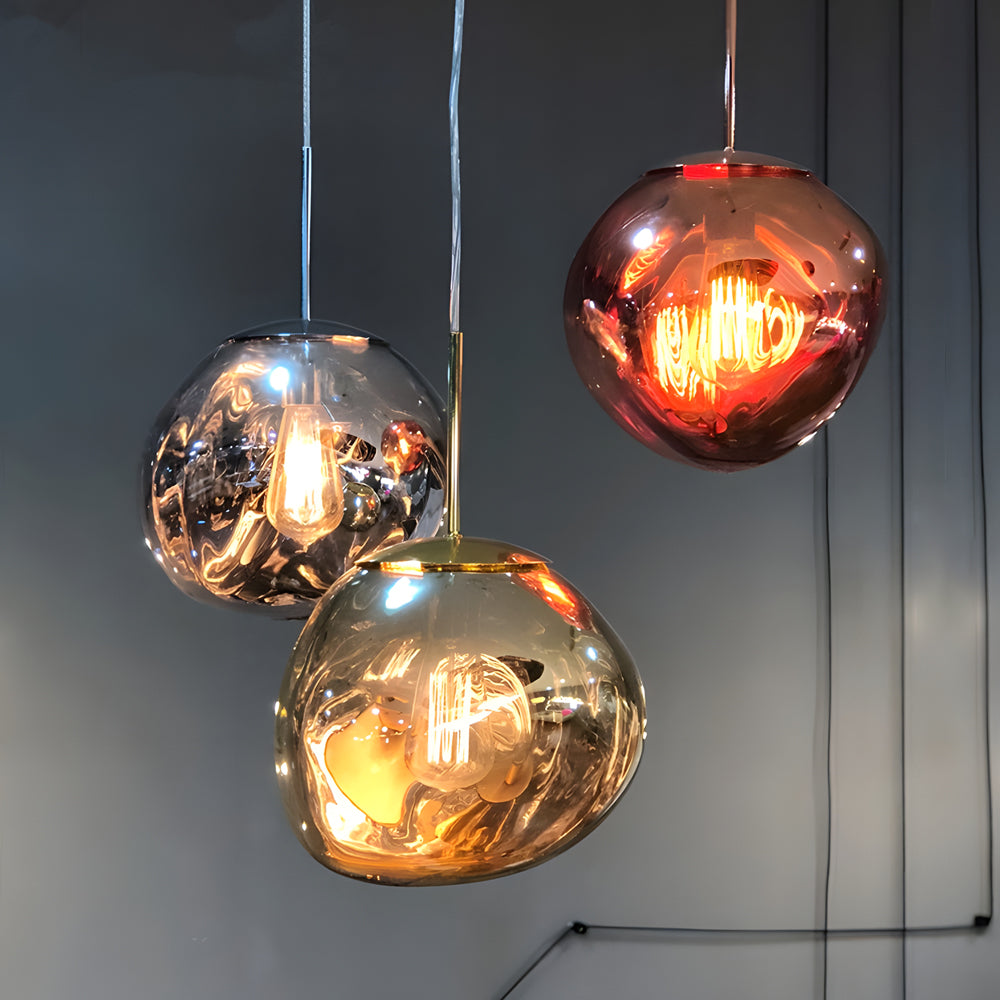 Irregular Lava Glass Ball Post-Modern Pendant Light