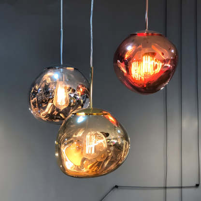 Irregular Lava Glass Ball Post-Modern Pendant Light