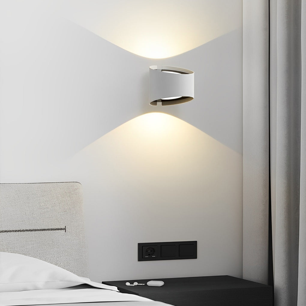 Round Creative Up and Down Lighting LED Modern Decorative Wall Sconces-Lighom