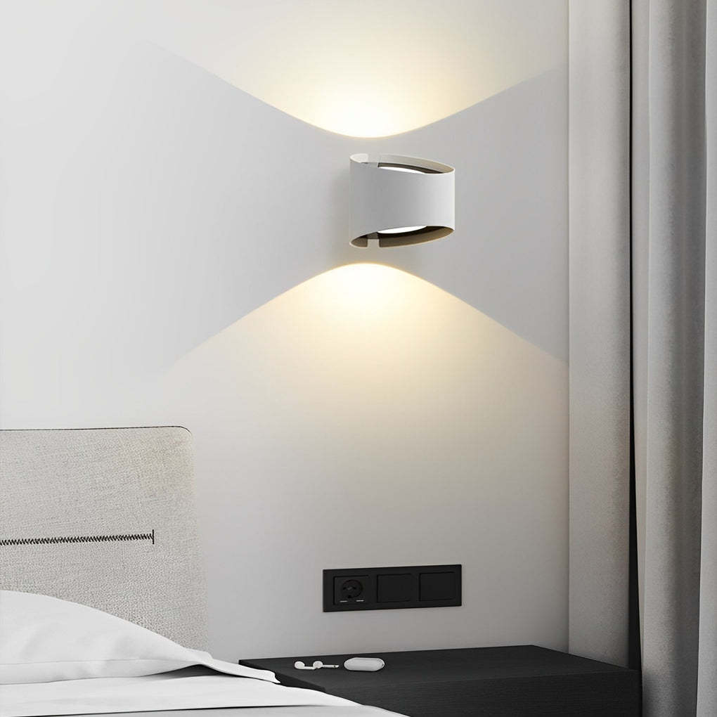 Round Creative Up and Down Lighting LED Modern Decorative Wall Sconces-Lighom