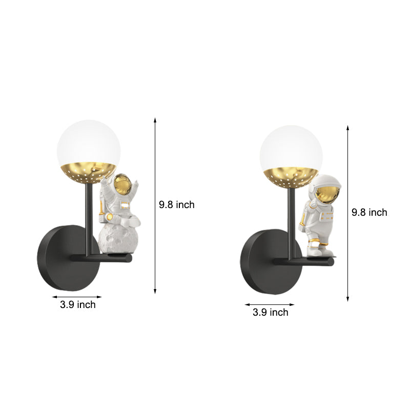 Moon Astronaut Decor Three Step Dimming Modern LED Wall Lights Fixture-Lighom