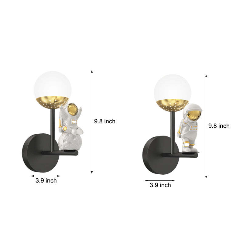 Moon Astronaut Decor Three Step Dimming Modern LED Wall Lights Fixture-Lighom