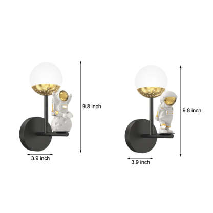 Moon Astronaut Decor Three Step Dimming Modern LED Wall Lights Fixture-Lighom