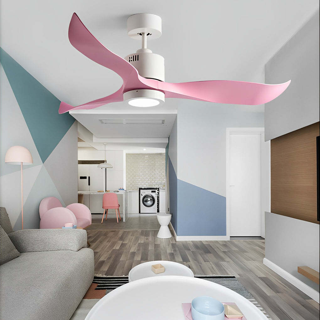 3-Blade Mute Intelligent Remote LED Nordic Fan