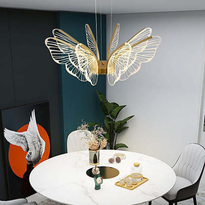 Butterflies LED Dimmable with Remote Control Modern Chandelier Hanging Lamp-Lighom