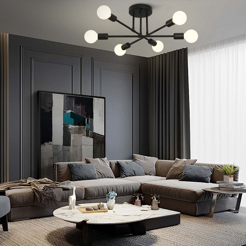 Elegant 6-Light Flush Mount Light