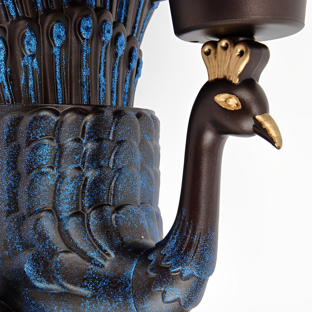 Waterproof Retro Peacocks Aluminum European Style Outdoor Wall Light-Lighom