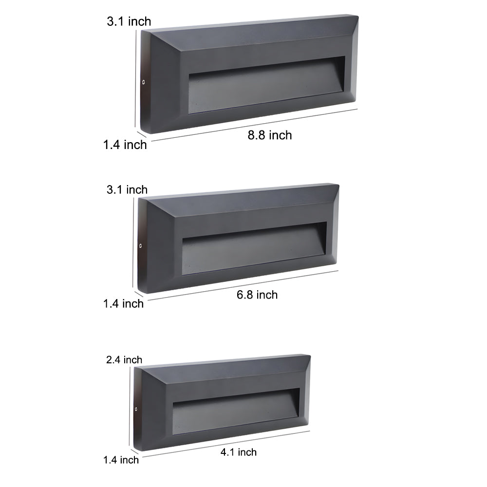 Outdoor Modern Aluminum Downward LED Wall-Mounted Step Lights for Concrete-Lighom