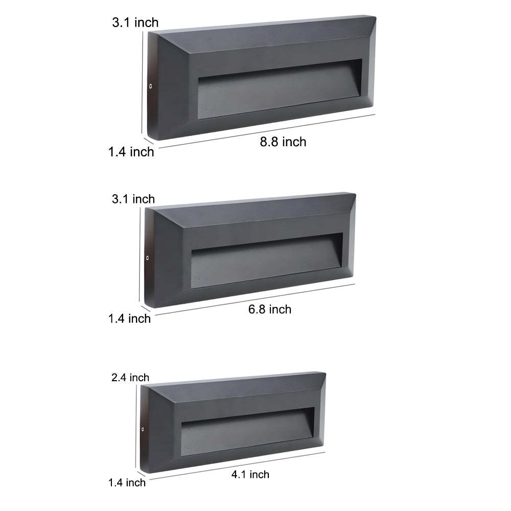 Outdoor Modern Aluminum Downward LED Wall-Mounted Step Lights for Concrete-Lighom