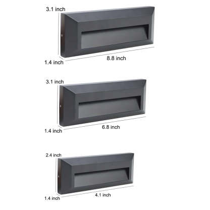 Outdoor Modern Aluminum Downward LED Wall-Mounted Step Lights for Concrete-Lighom