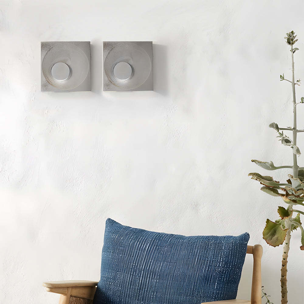 Frosted Cement Eclipse LED Wall Light-Lighom