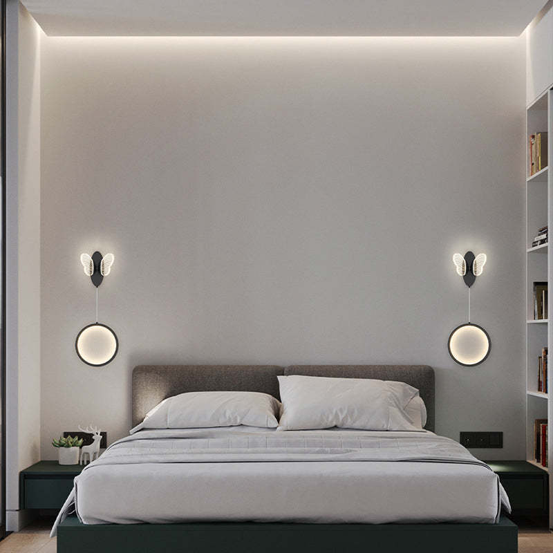 Oval Butterfly Dimmable Modern LED Wall Light