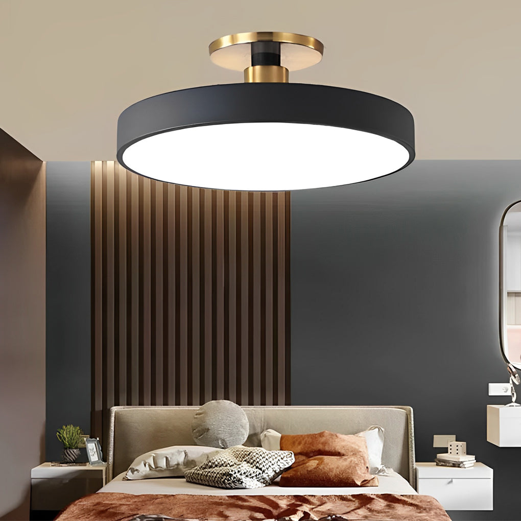 Modern Thick Circular LED Nordic Semi-Flush Mount