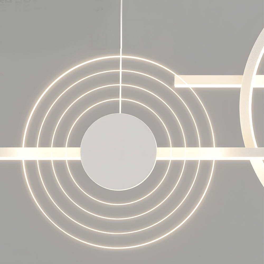 39.4" Dimmable Ring Linear Island Chandelier