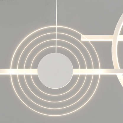 39.4" Dimmable Ring Linear Island Chandelier